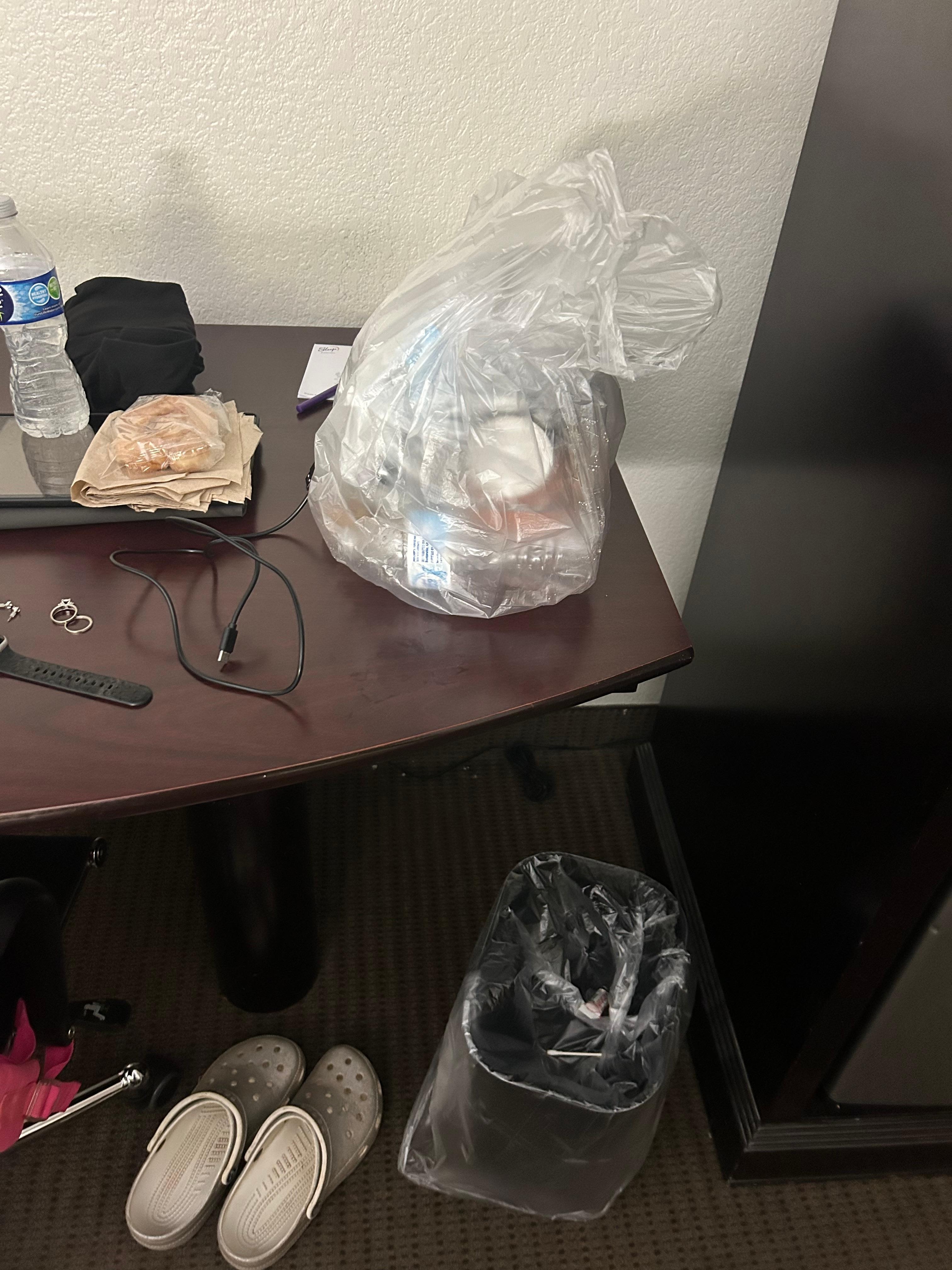 Trash gathered, but not removed