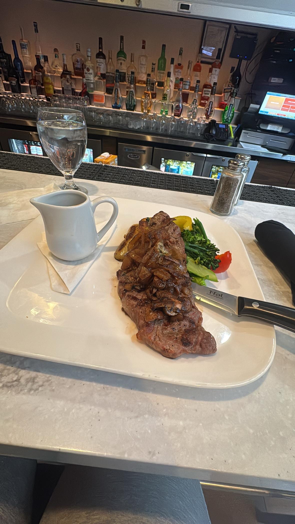 Steak , potatoes and veggies was really delicious 