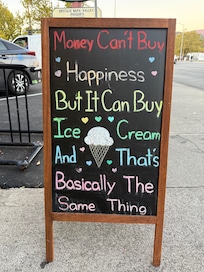 Delicious cream a few doors down.