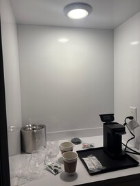 coffee area - not close to sink