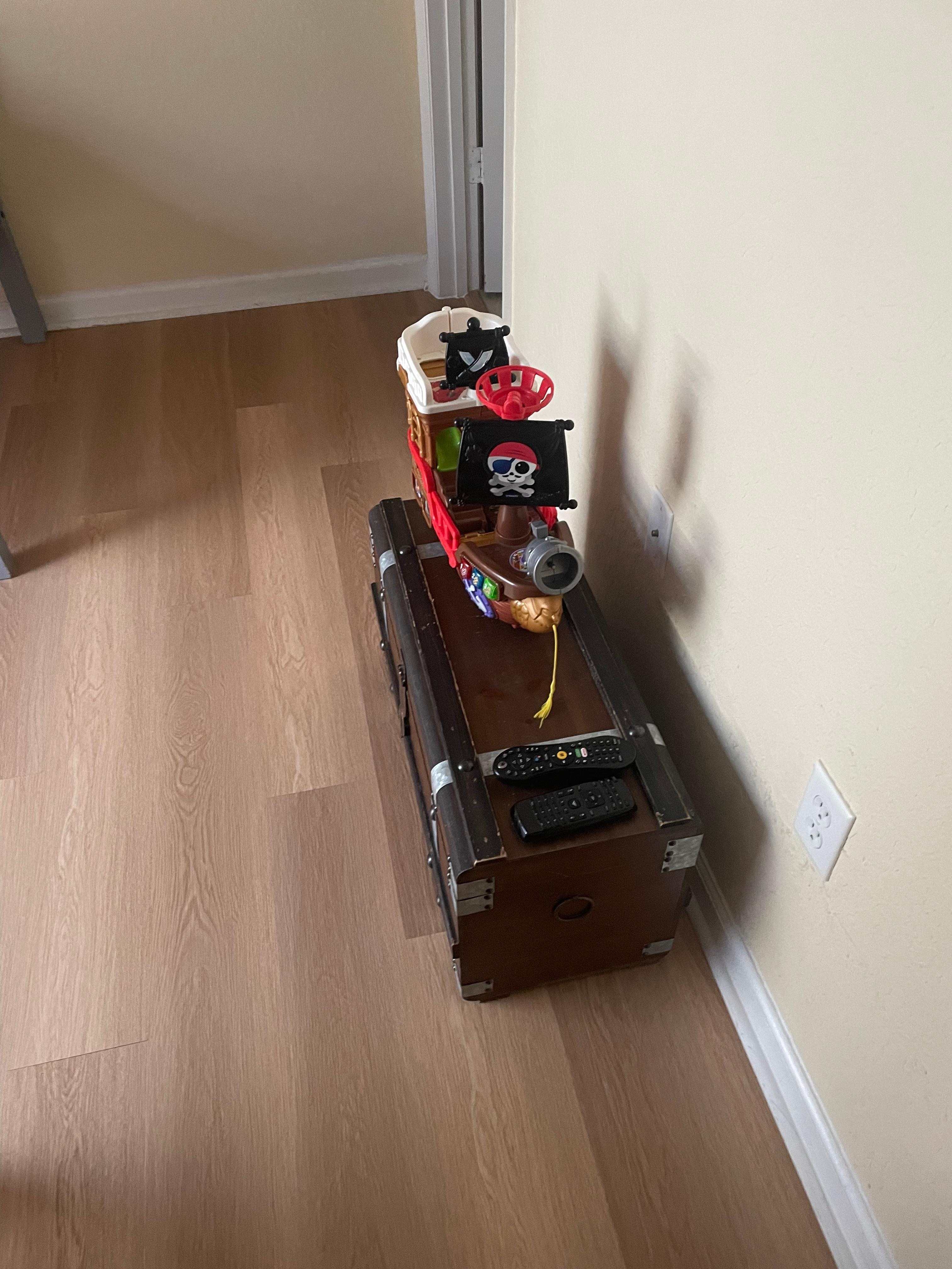 Treasure chest with dress up clothes