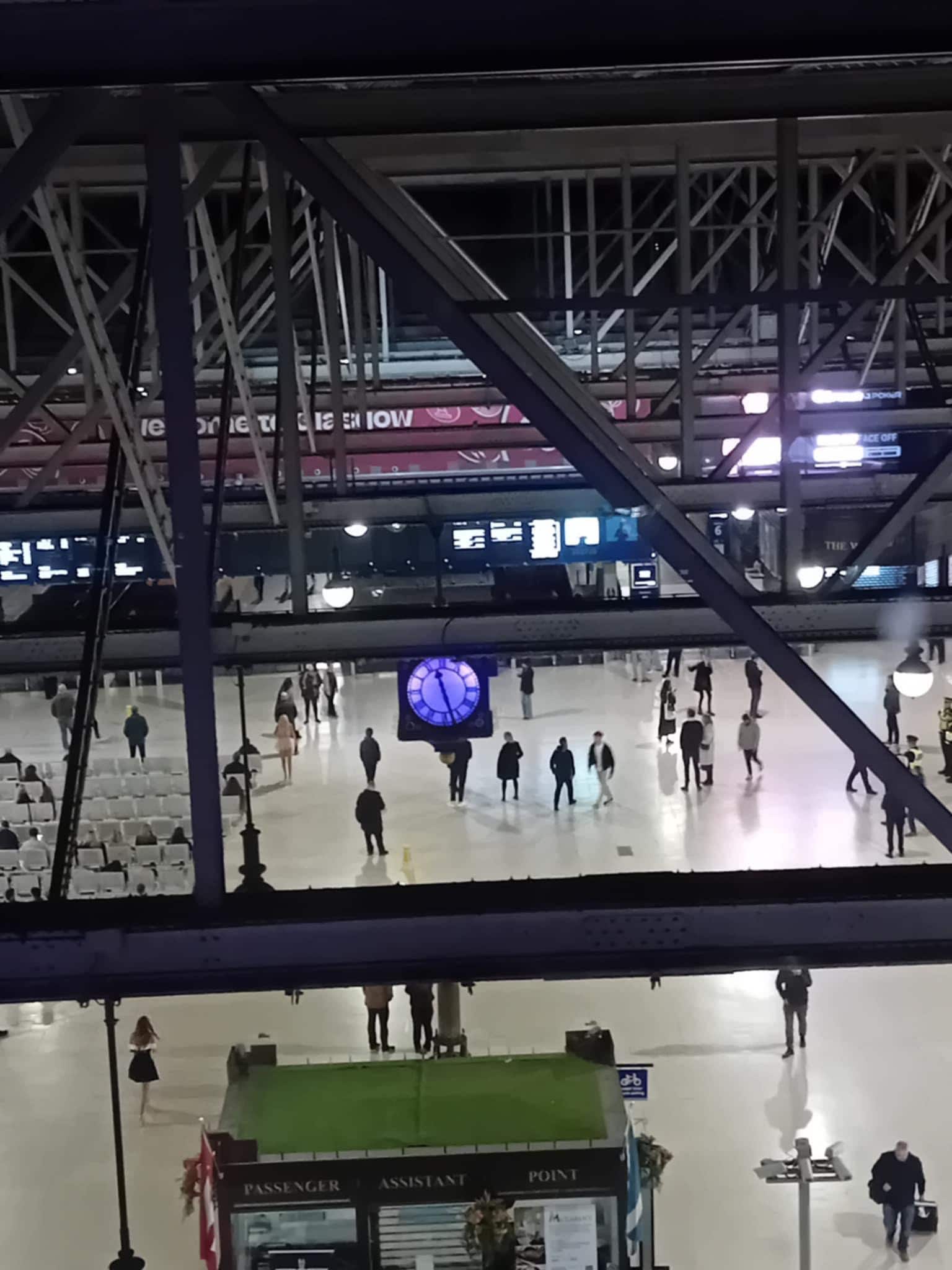 Concourse view from our room in Grand Central Glasgow