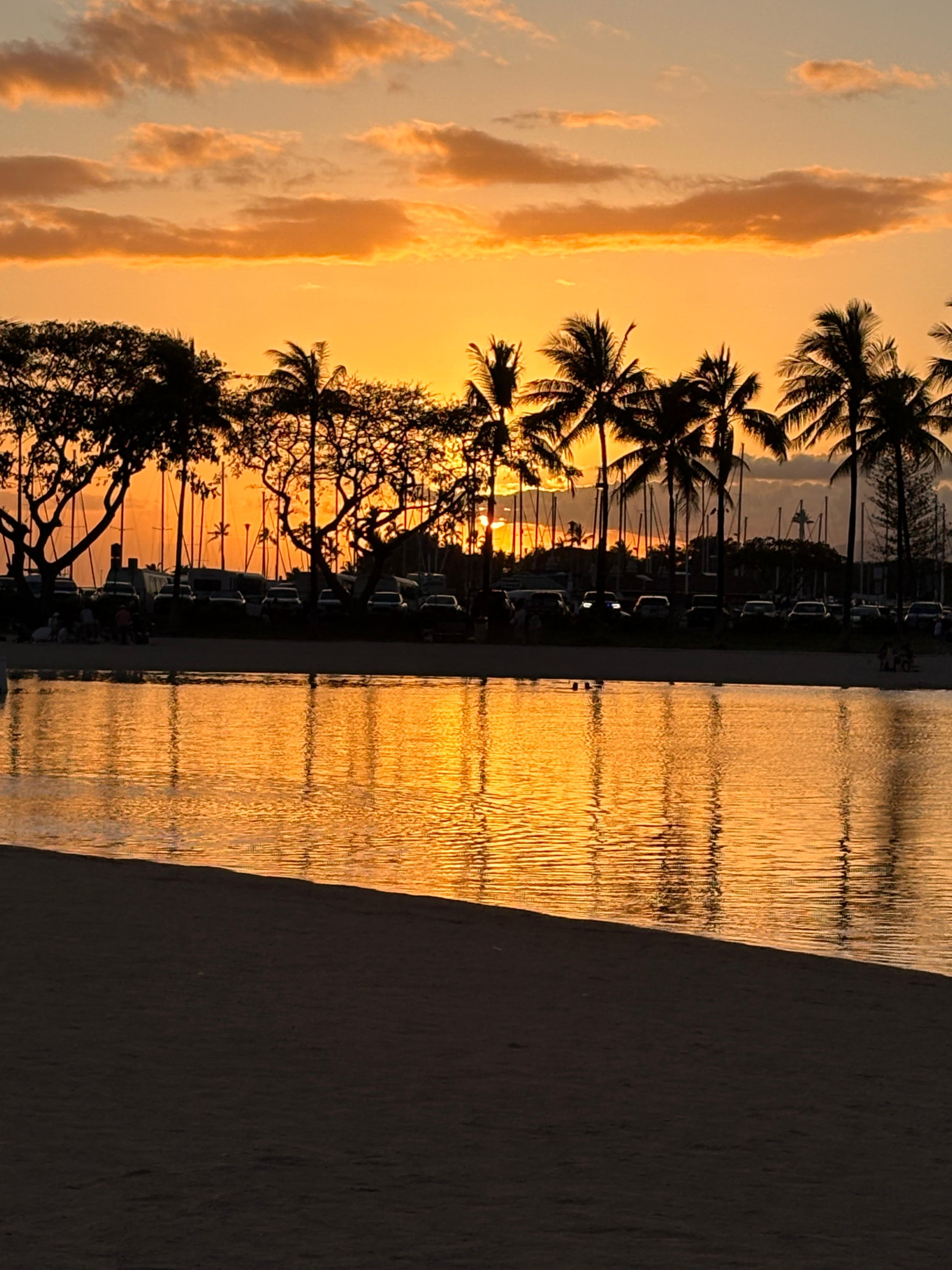 Lagoon at sunset