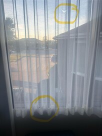 Ripped curtains