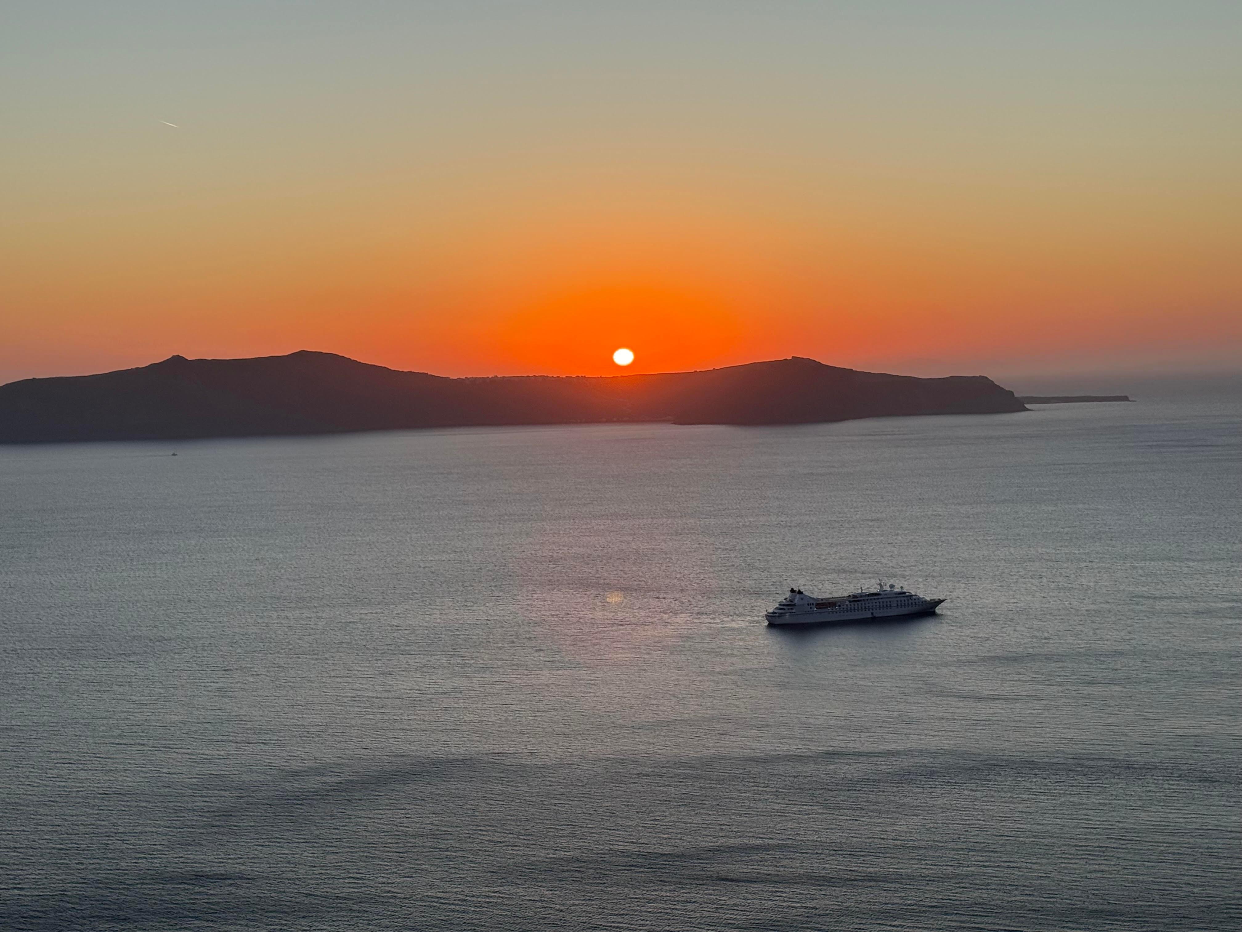 View from Hotel Keti balcony during sunset