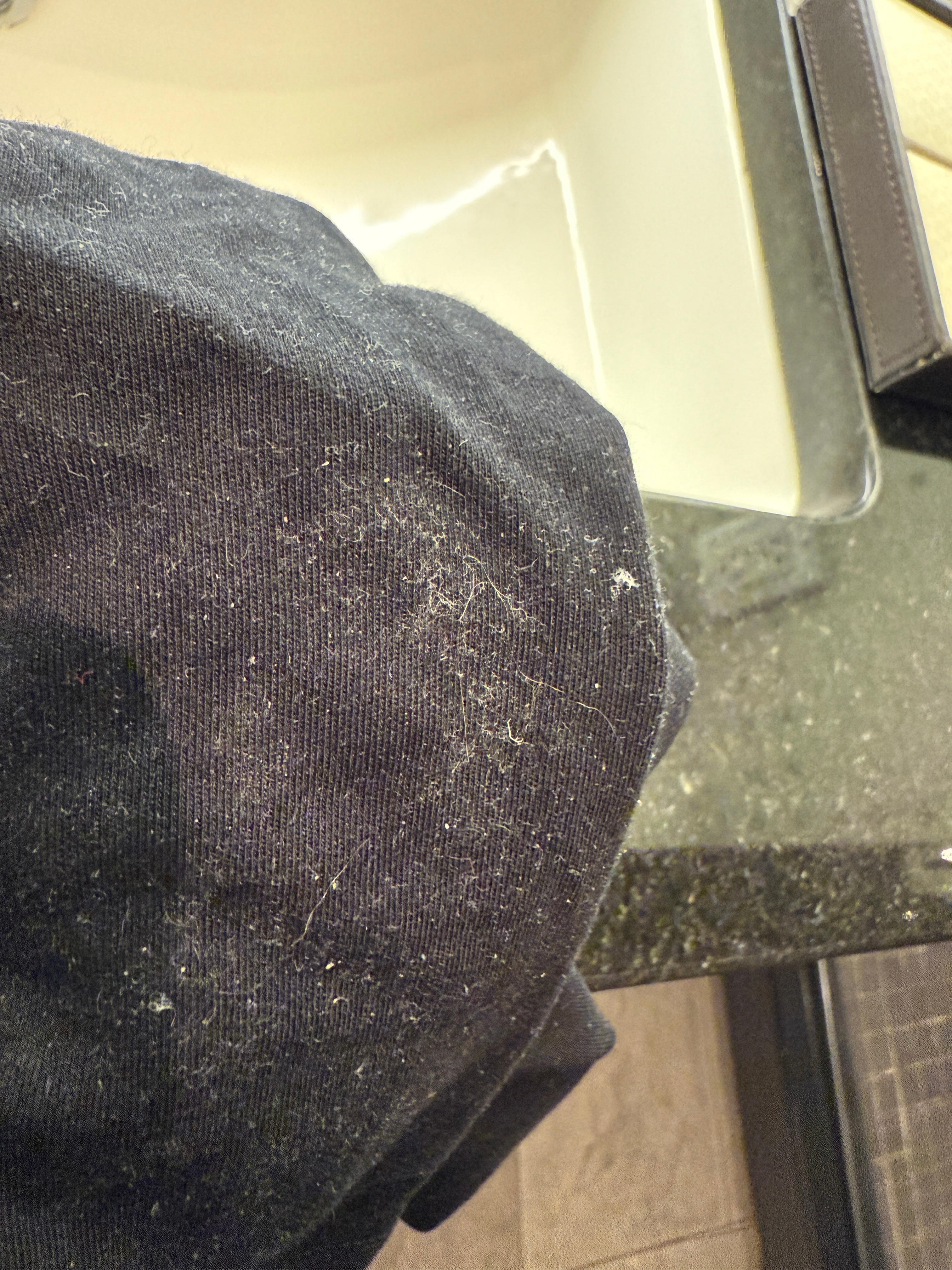 Shirt after being on the floor. I’m sure they cleaned the room in February.