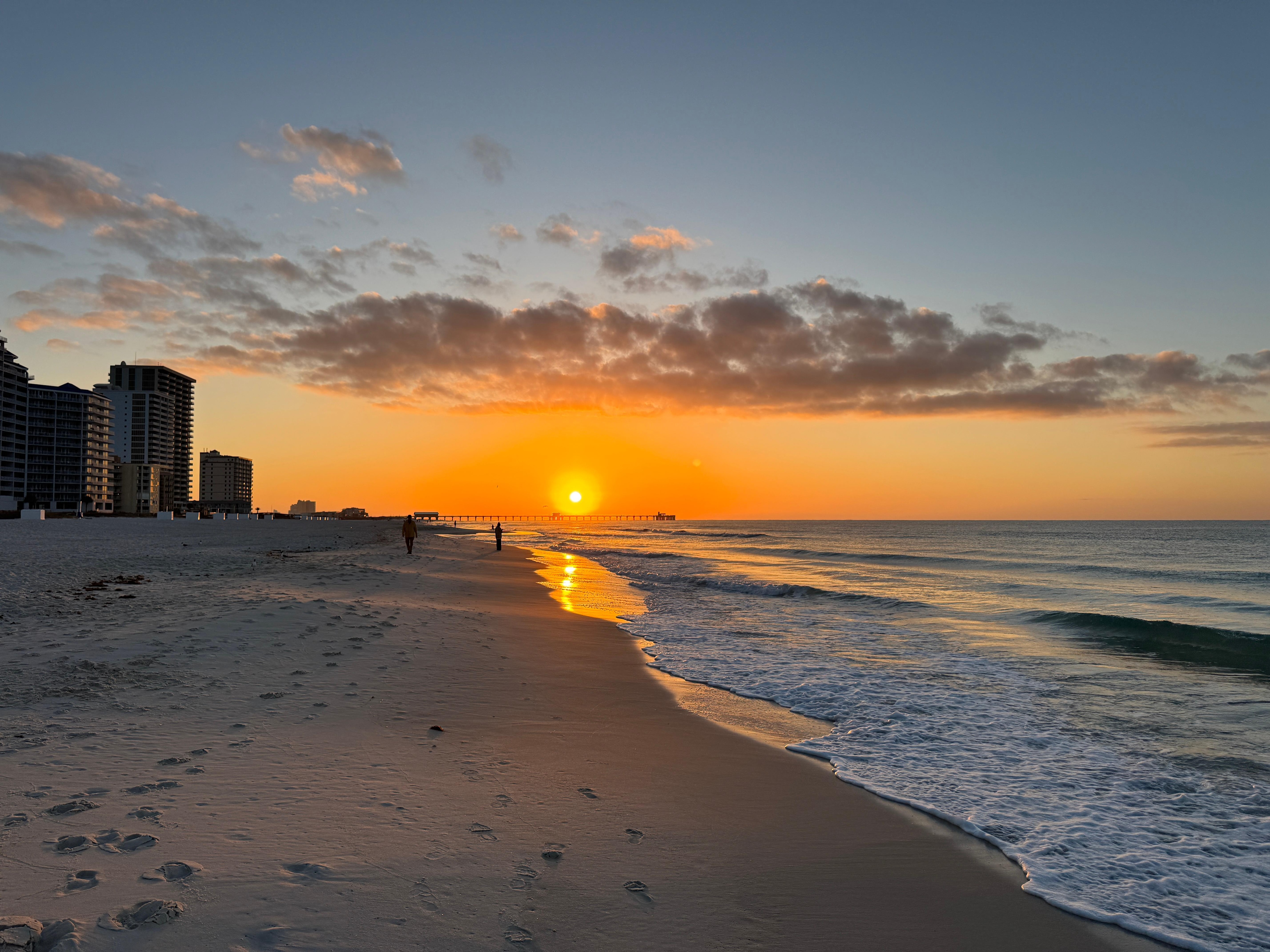 On beach in front of San Carlos
