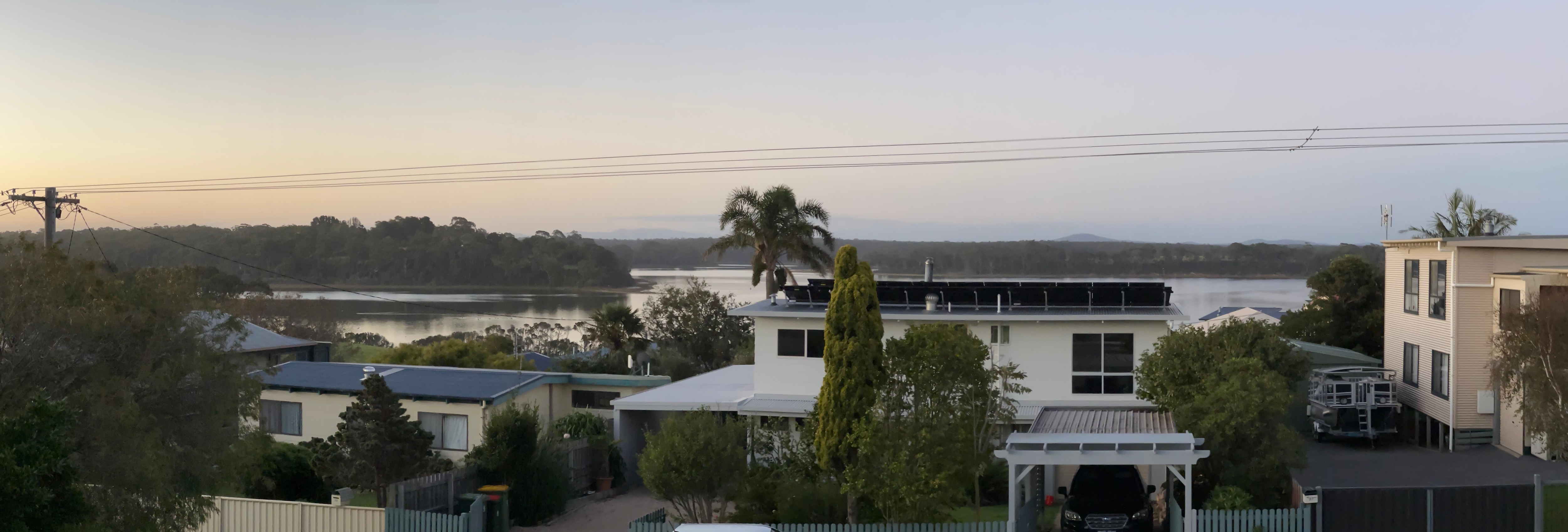 Panoramic view from the balcony 