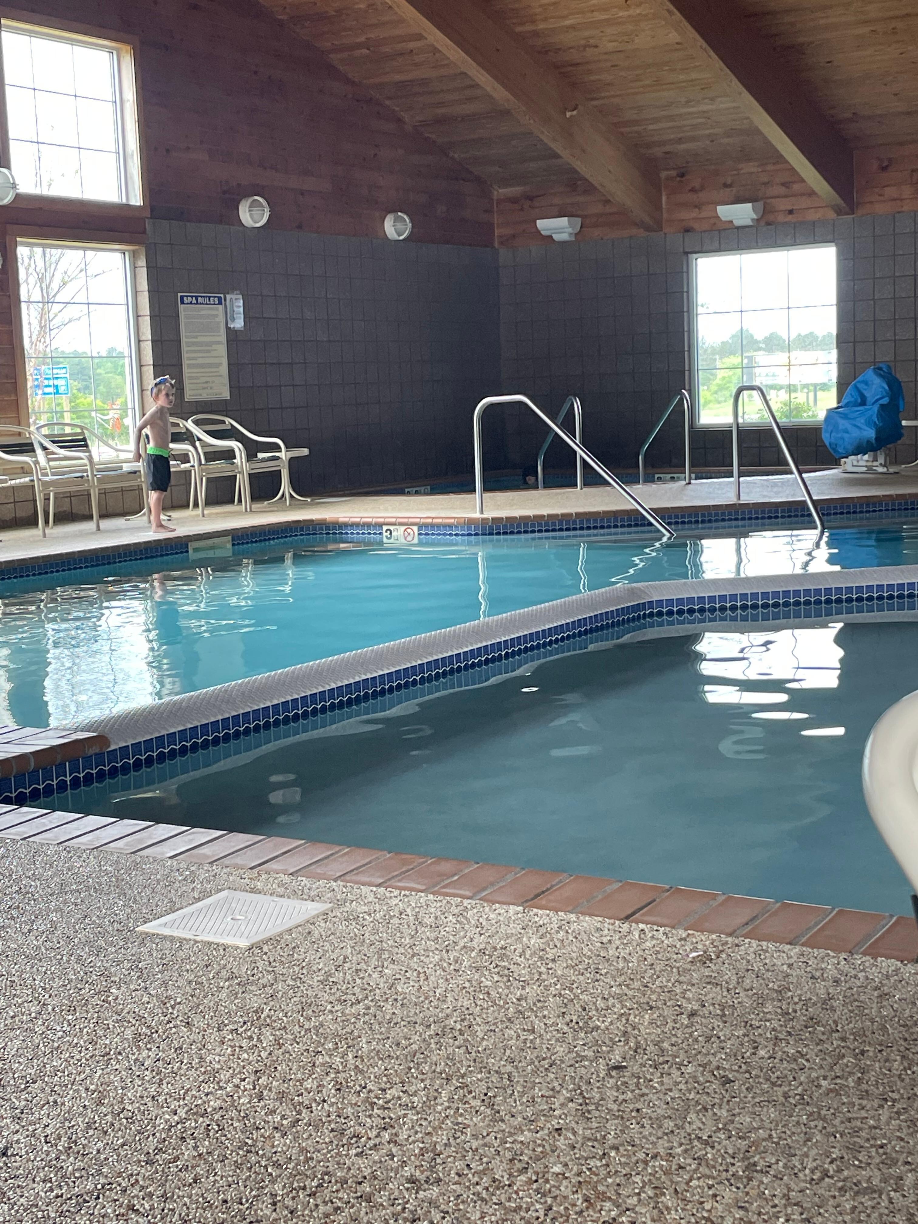 Pool area is perfect for littles 