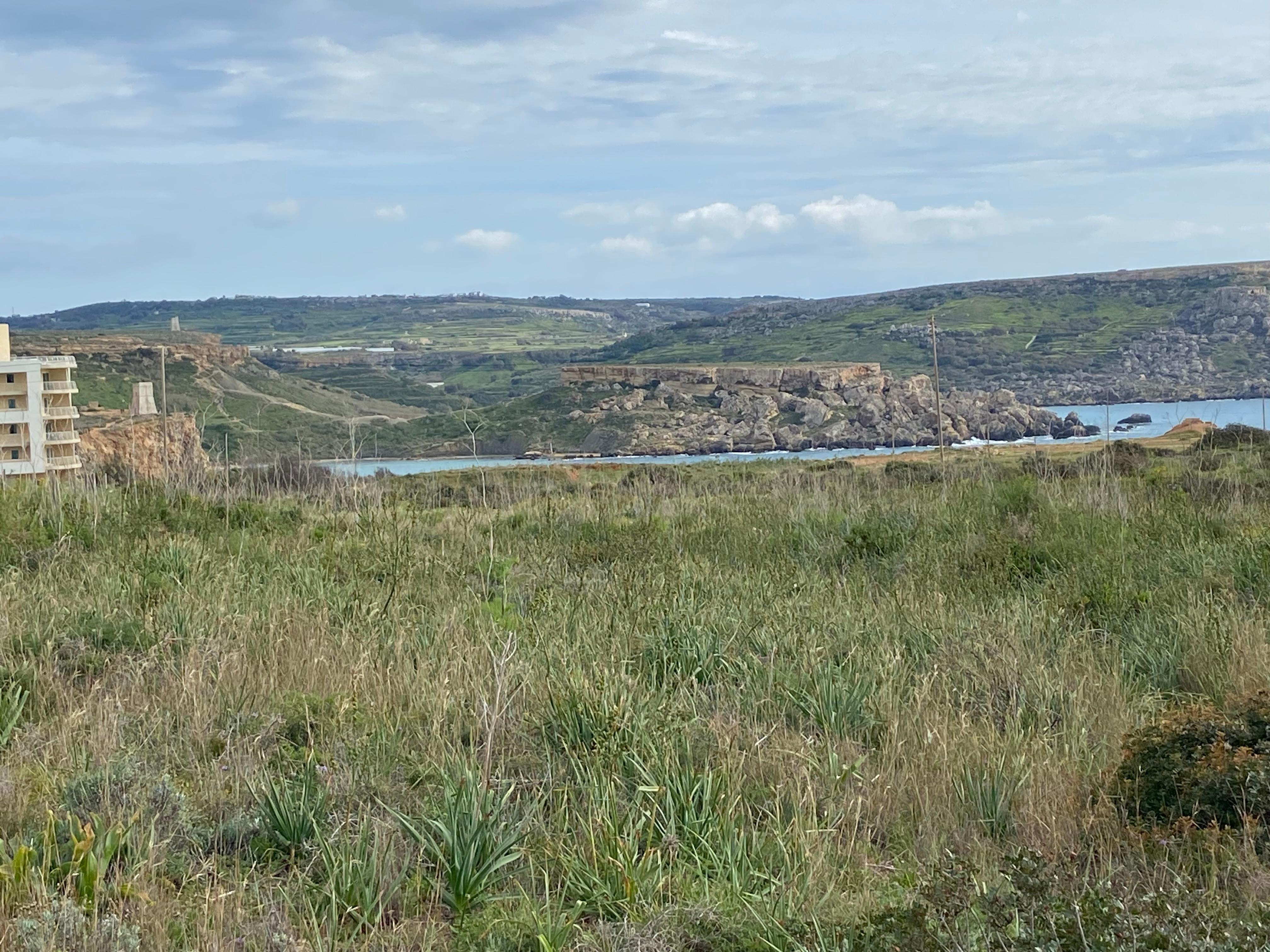 Walking looking back at hotel