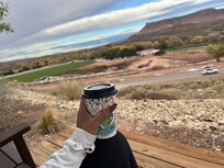 Morning coffee and beautiful view