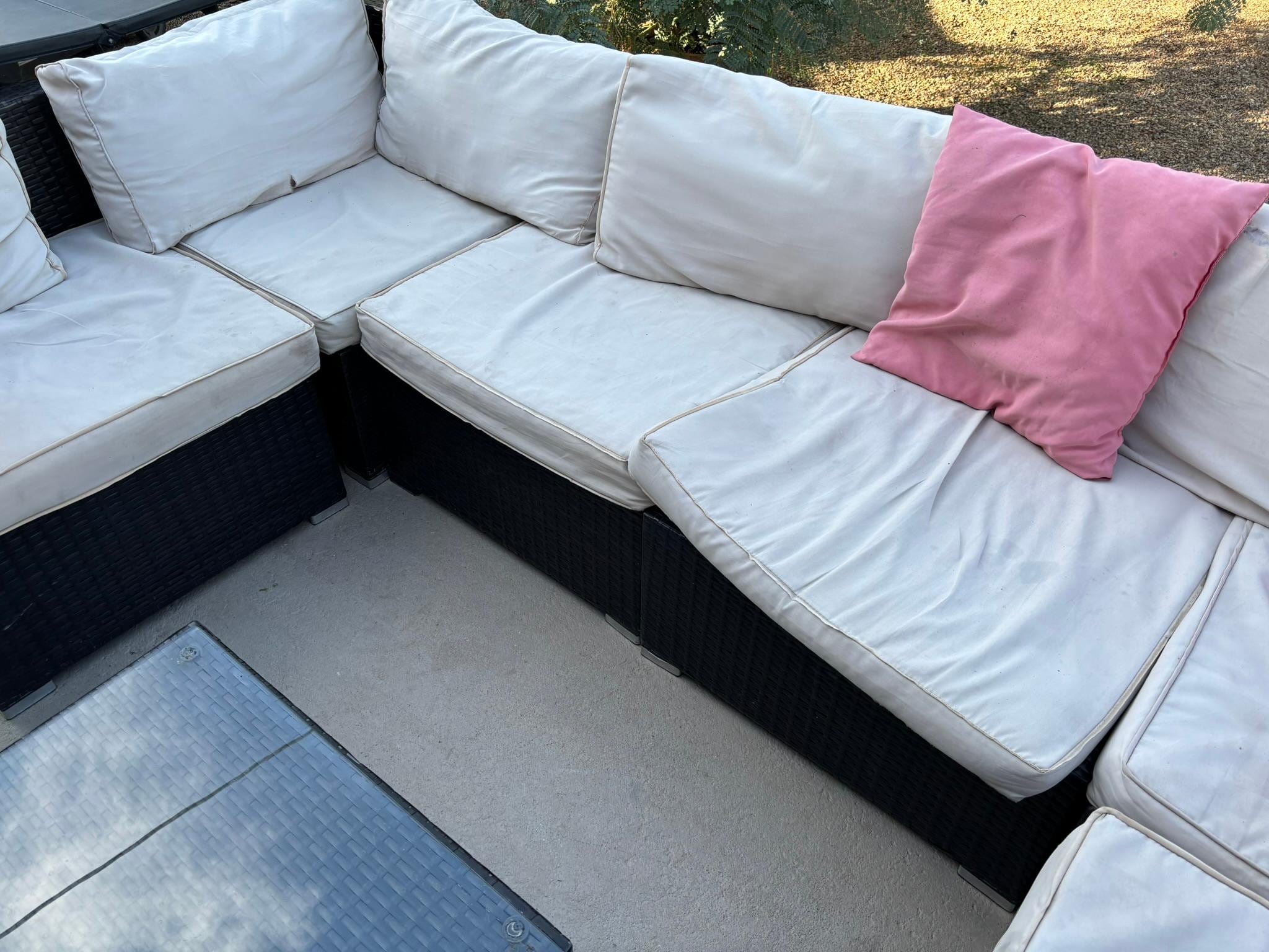 Patio furniture worn, torn, burn holes, dirty