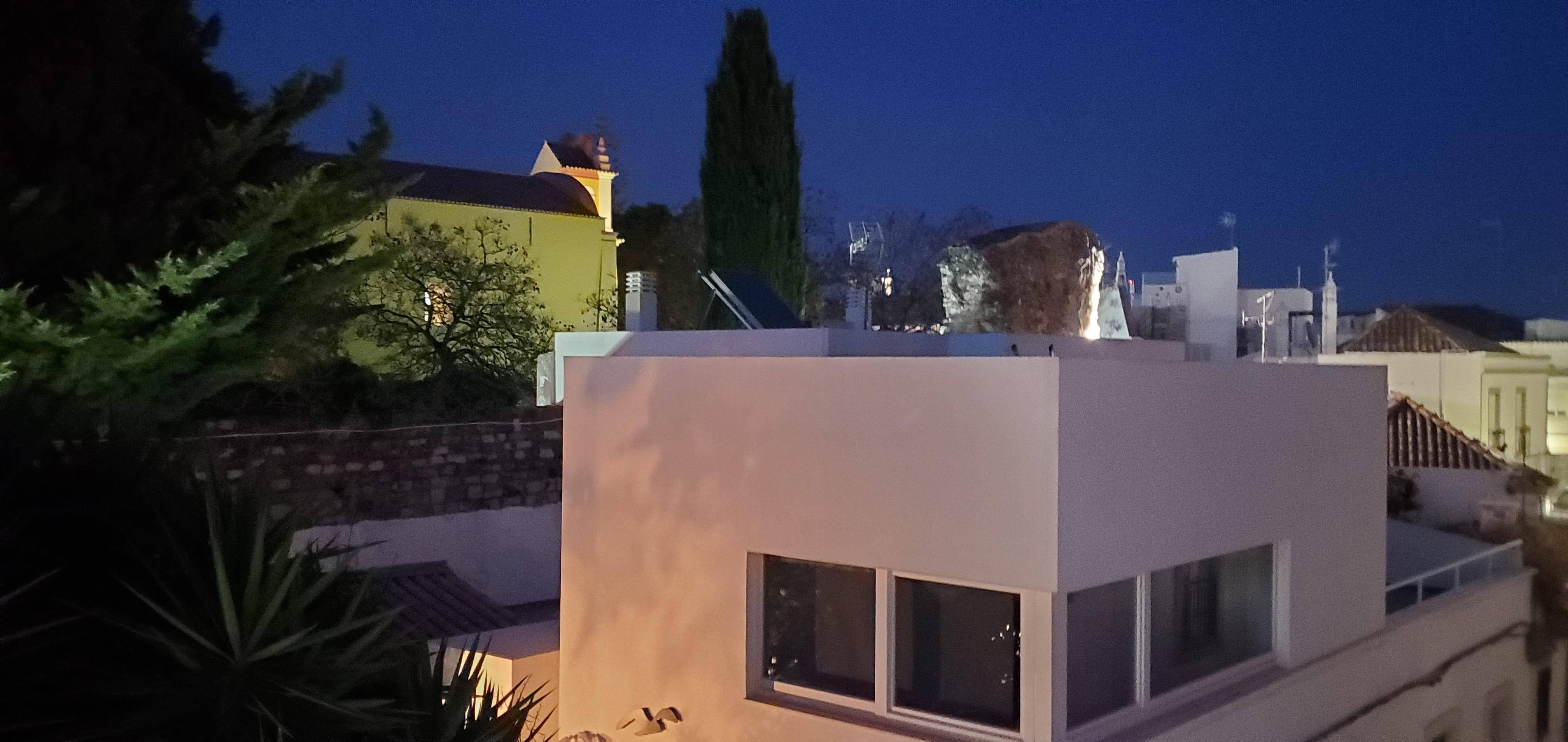 Evening view from the outdoor patio