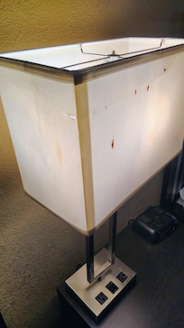 Blood like stains on light fixtures
