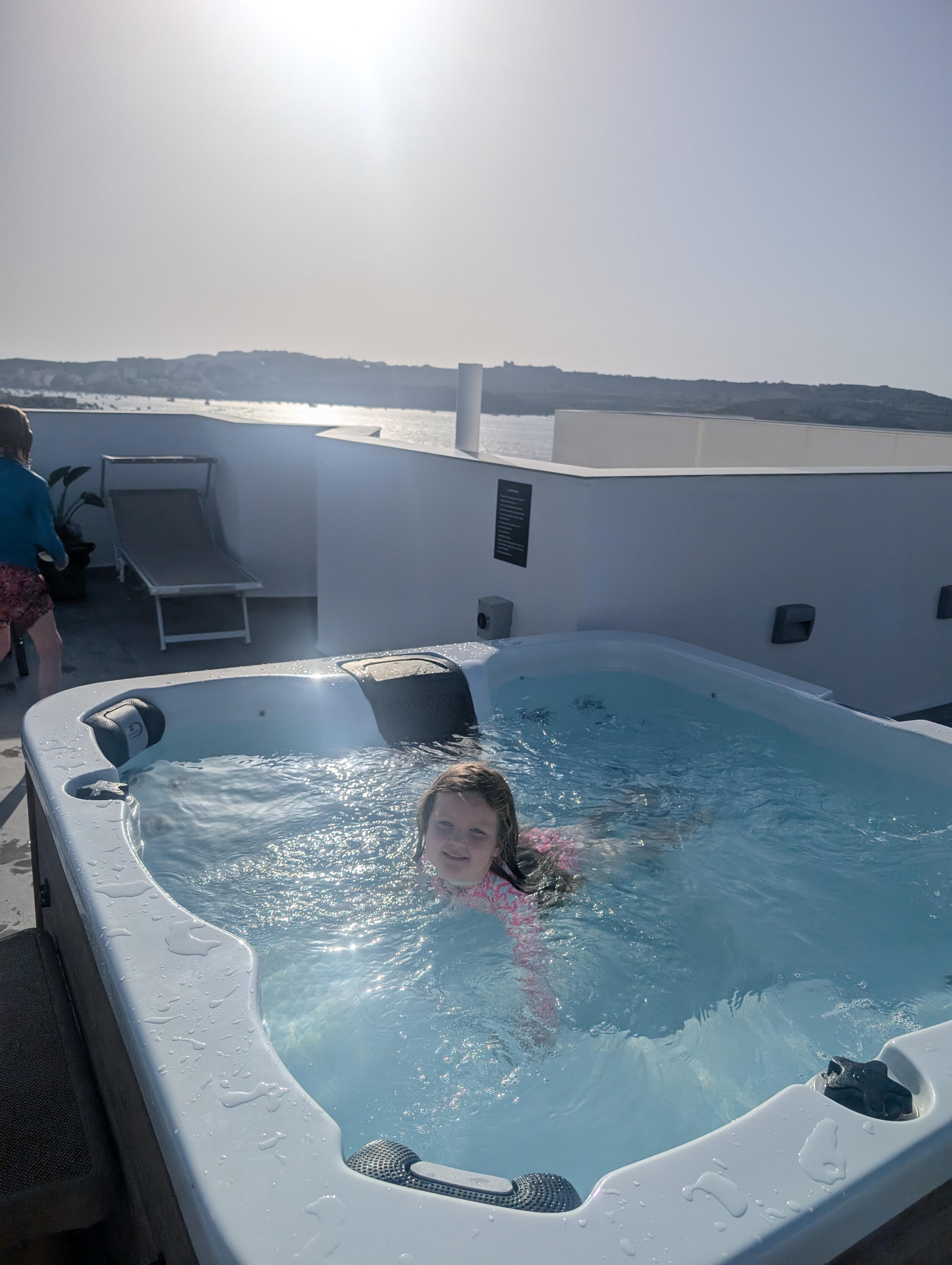 Rooftop hot tub