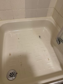 Rust in base of shower