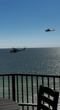 Helicopters passing by