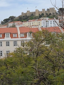 View of castle from room.