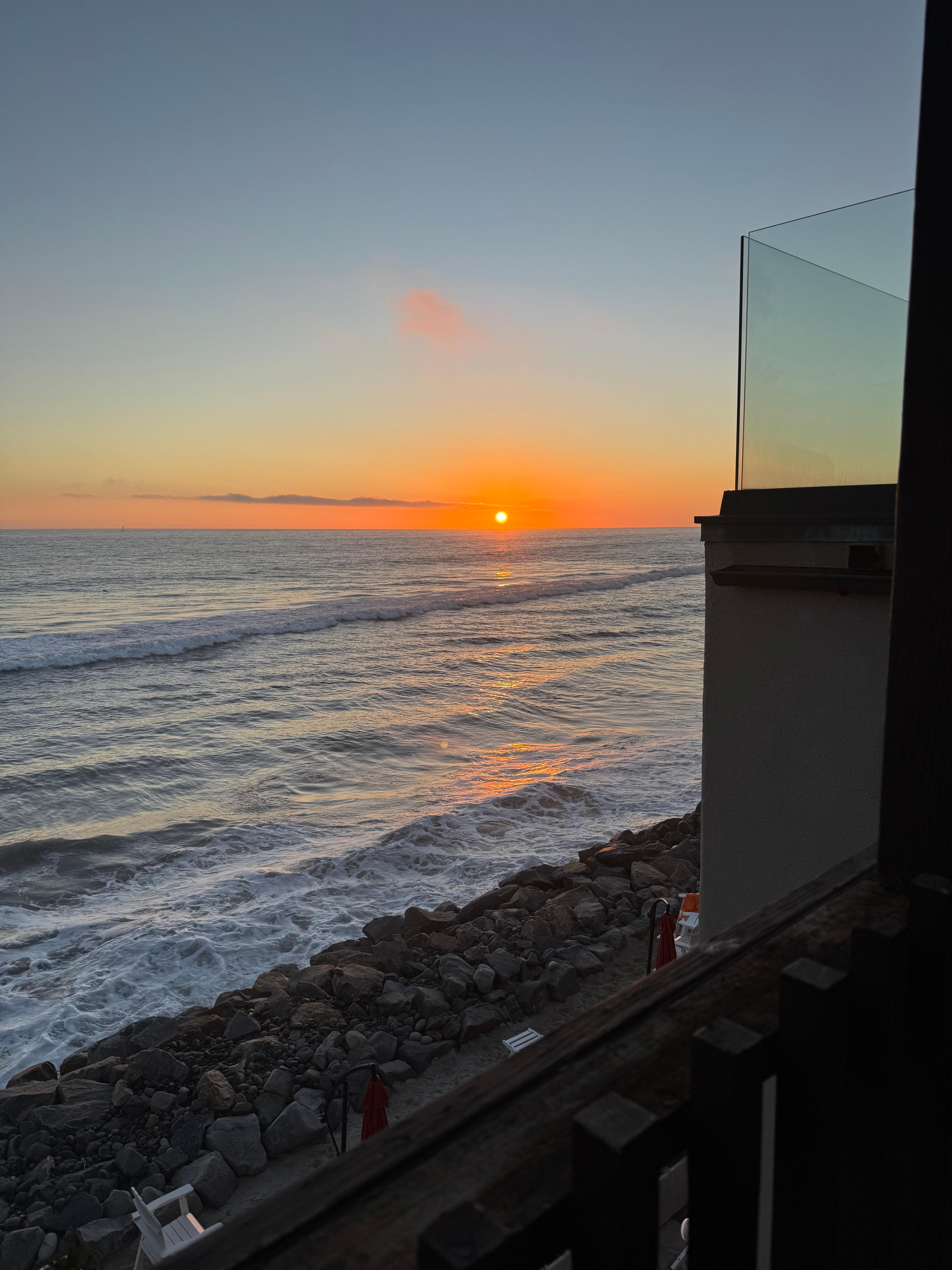 Beautiful sunsets from the balcony.