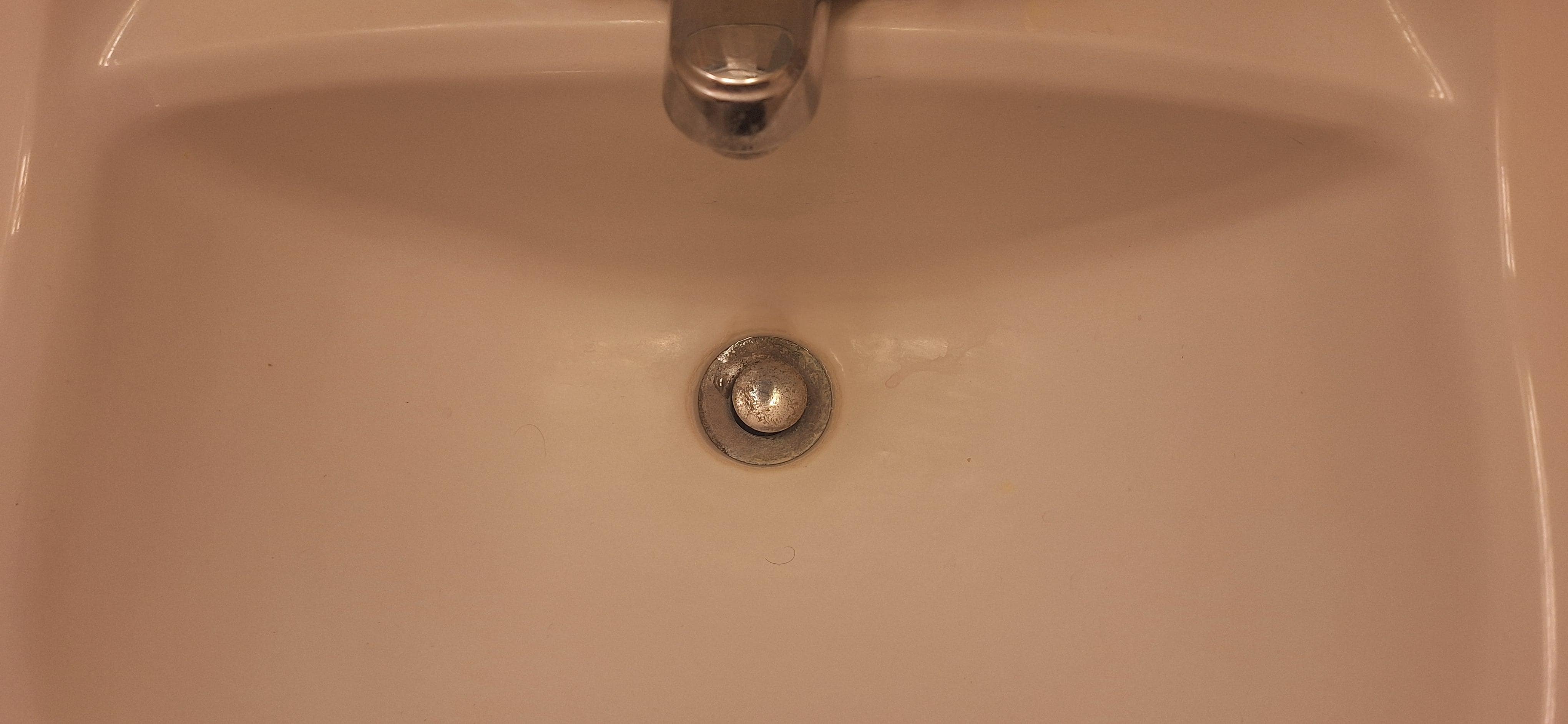 Rust and soap residue 