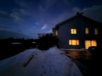 Twilight view of house