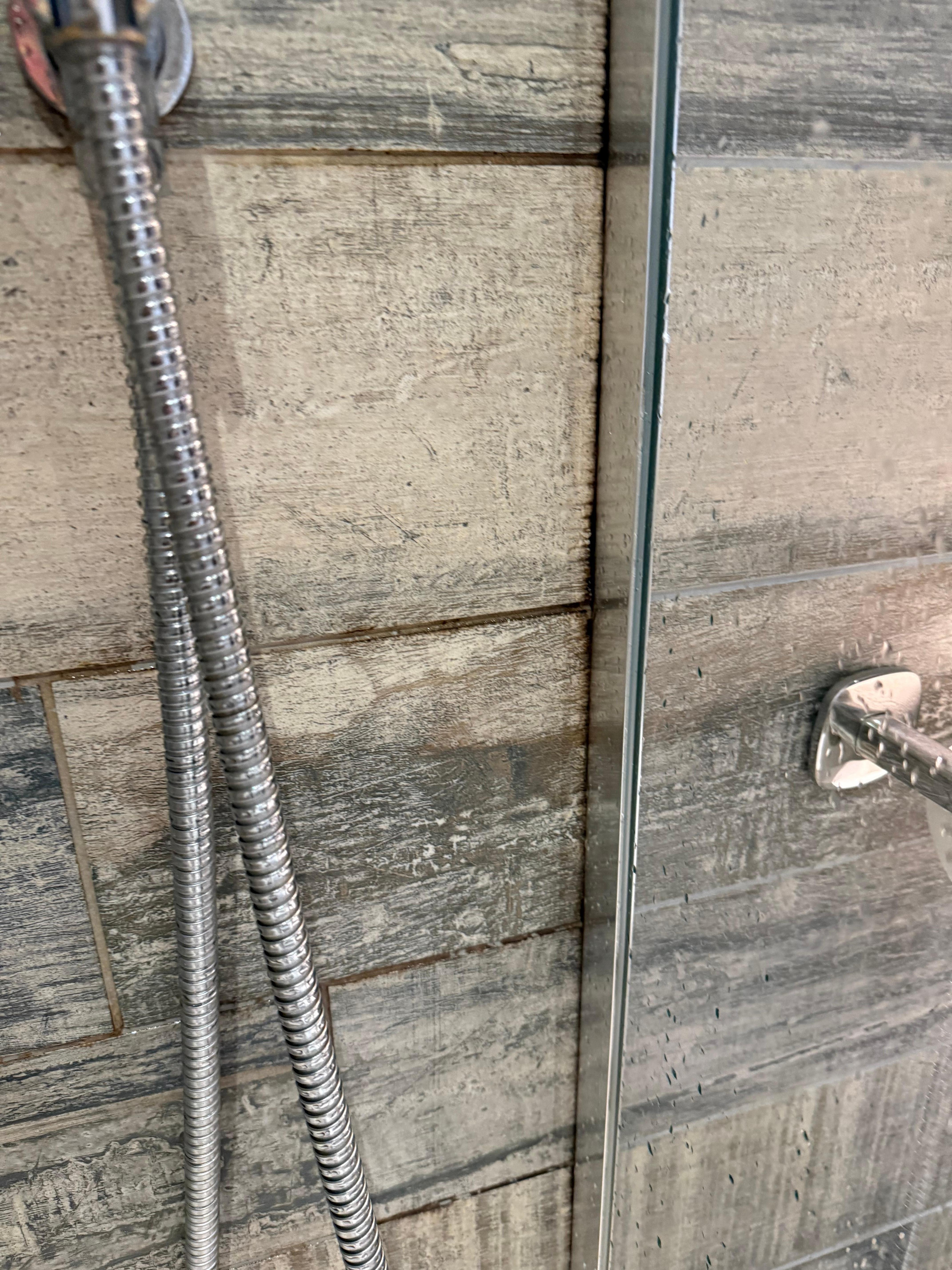 Very dirty shower grout 