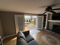 Doors open to back yard