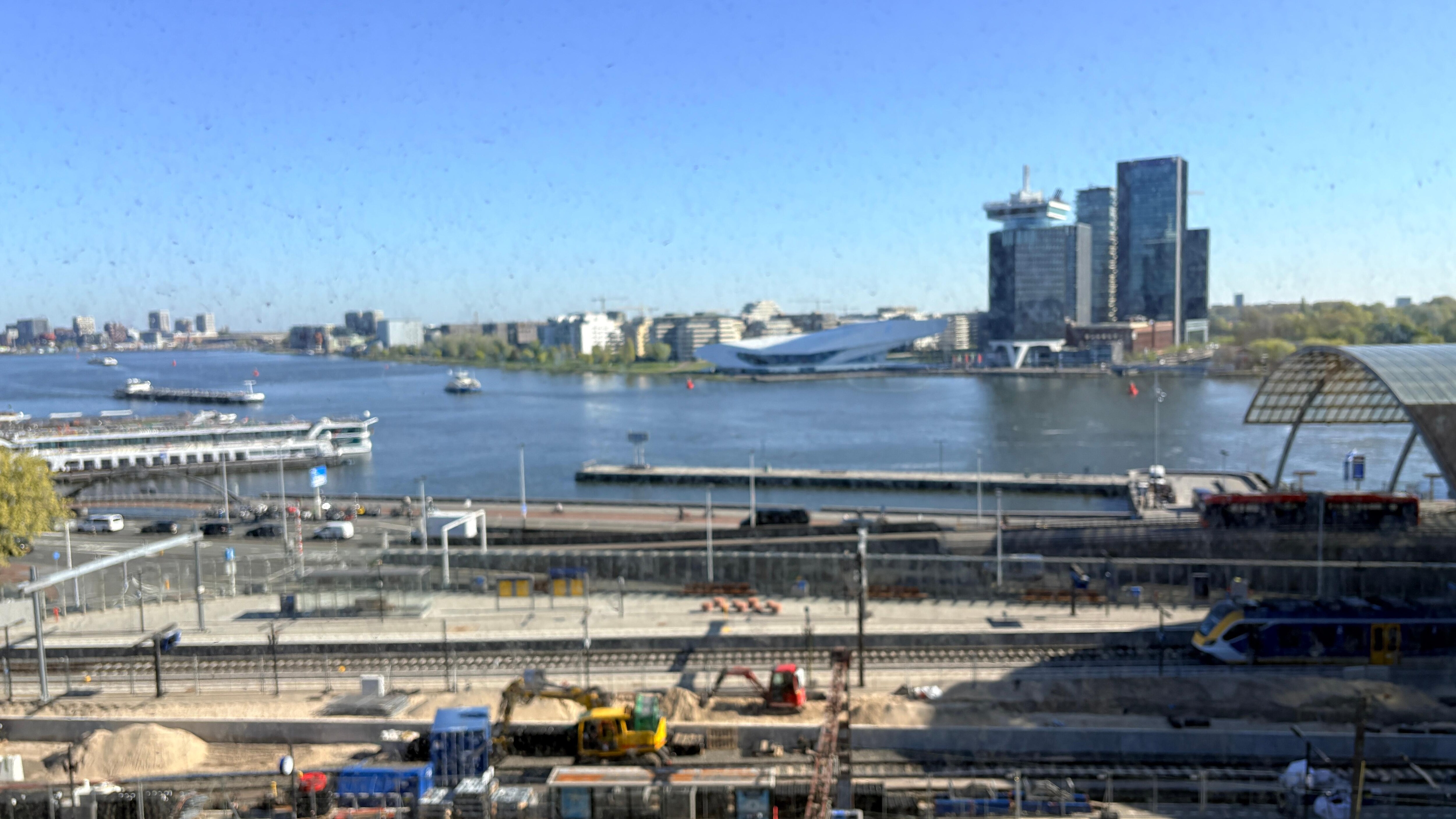 This is the view of the river from the eighth floor