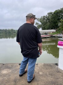 Fishing off the dock
