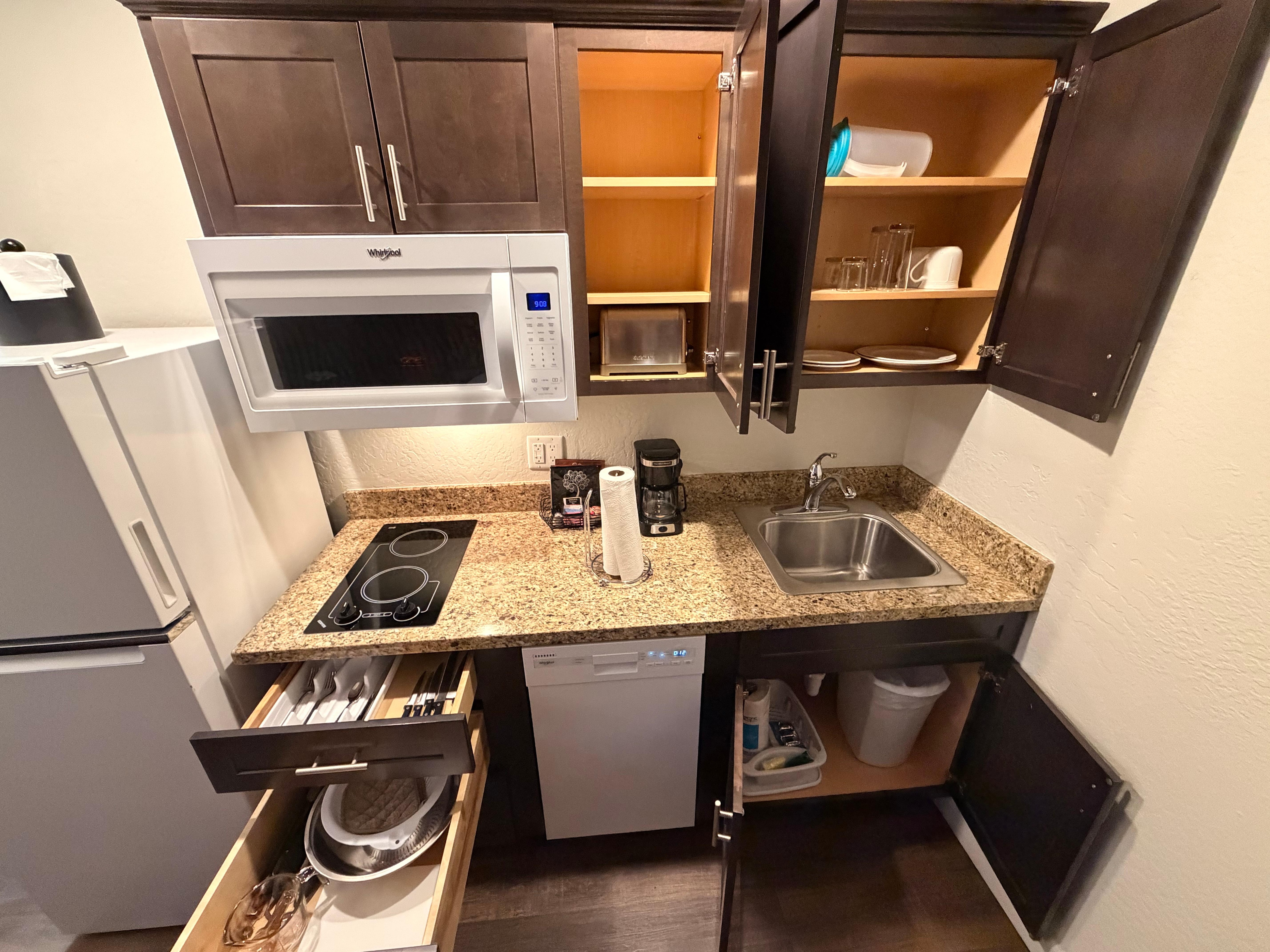 Kitchen utensils provided