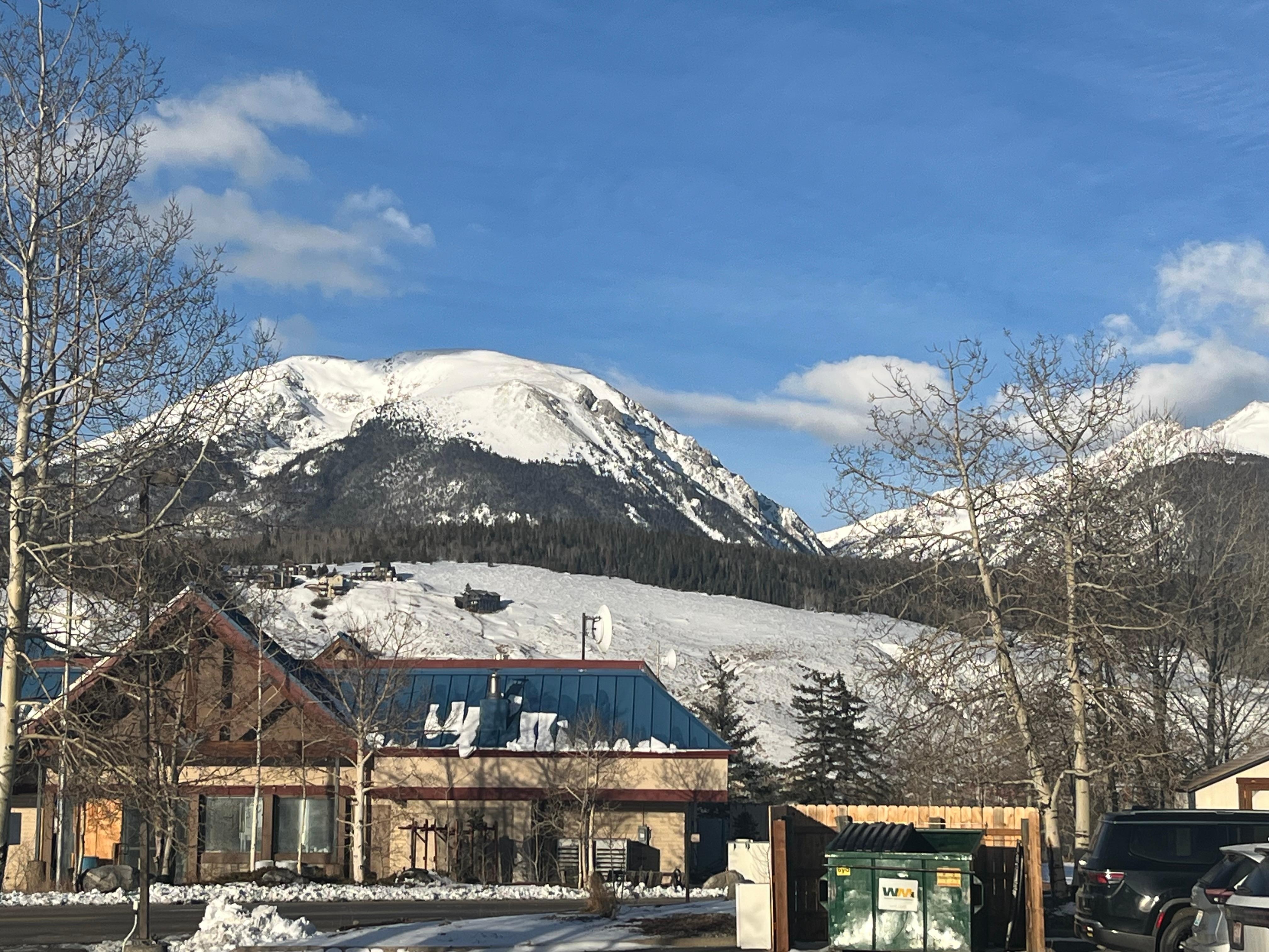 View from the south parking lot.