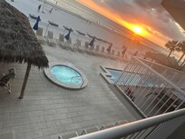 Overlooking pool from balcony