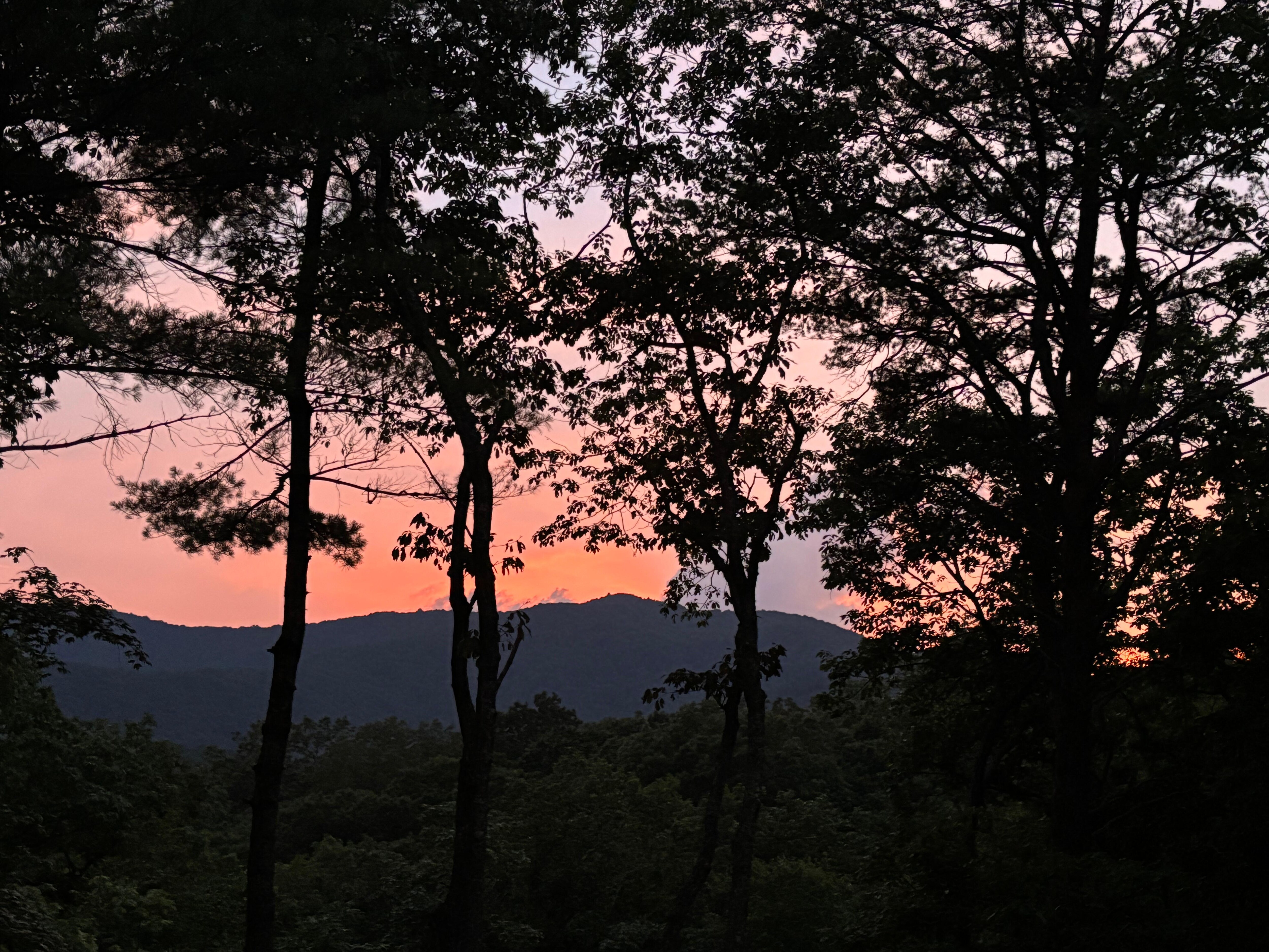 The sunset off the back deck.