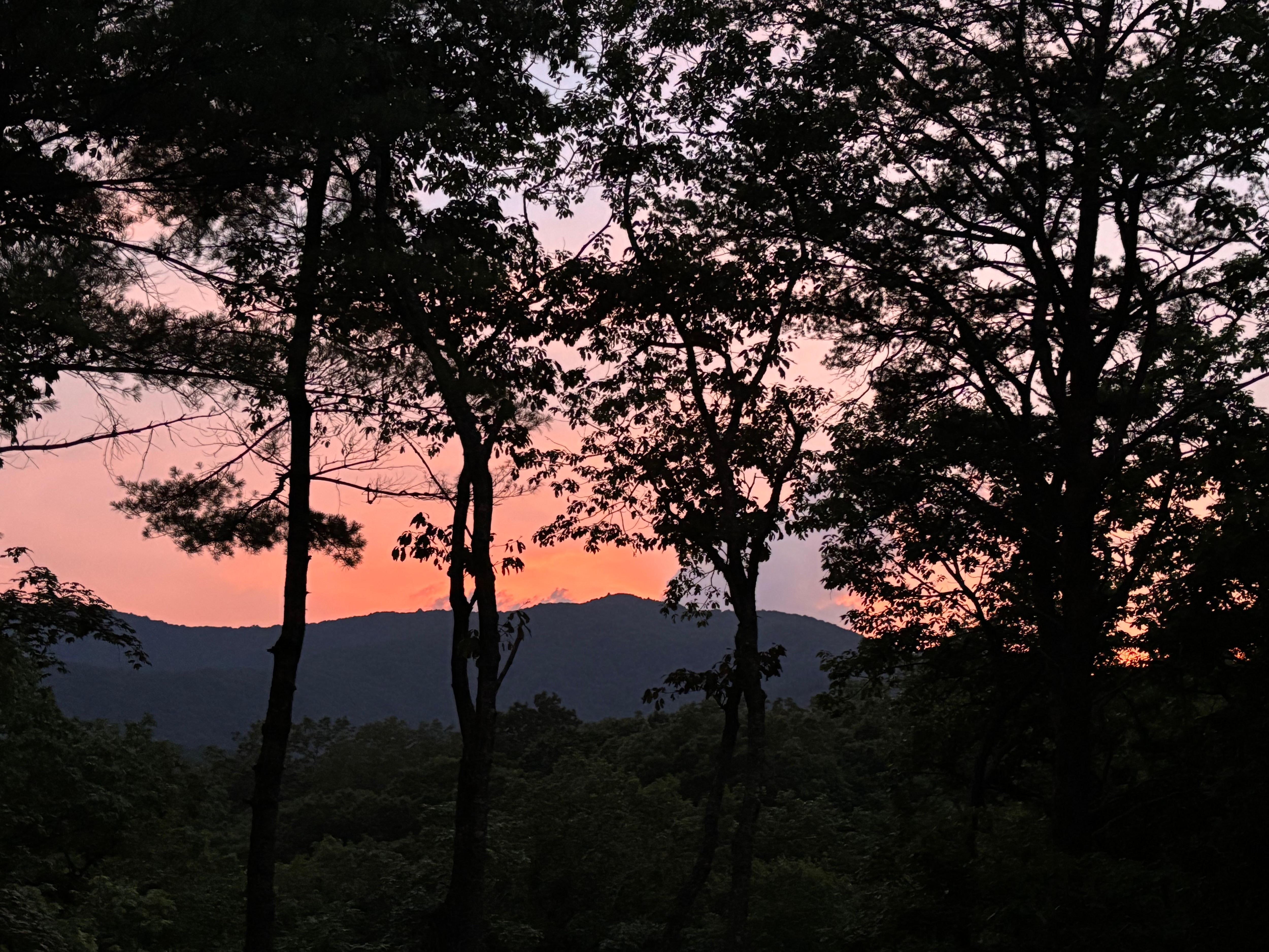 The sunset off the back deck.