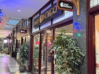 How pretty is the front reception of Hotel Indigo?