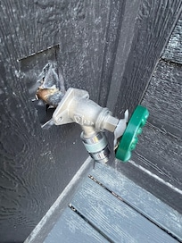 Faucet not even attached to wall