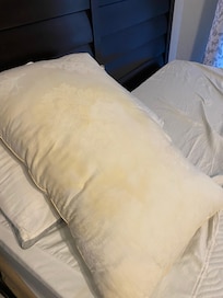 Gross stained pillow