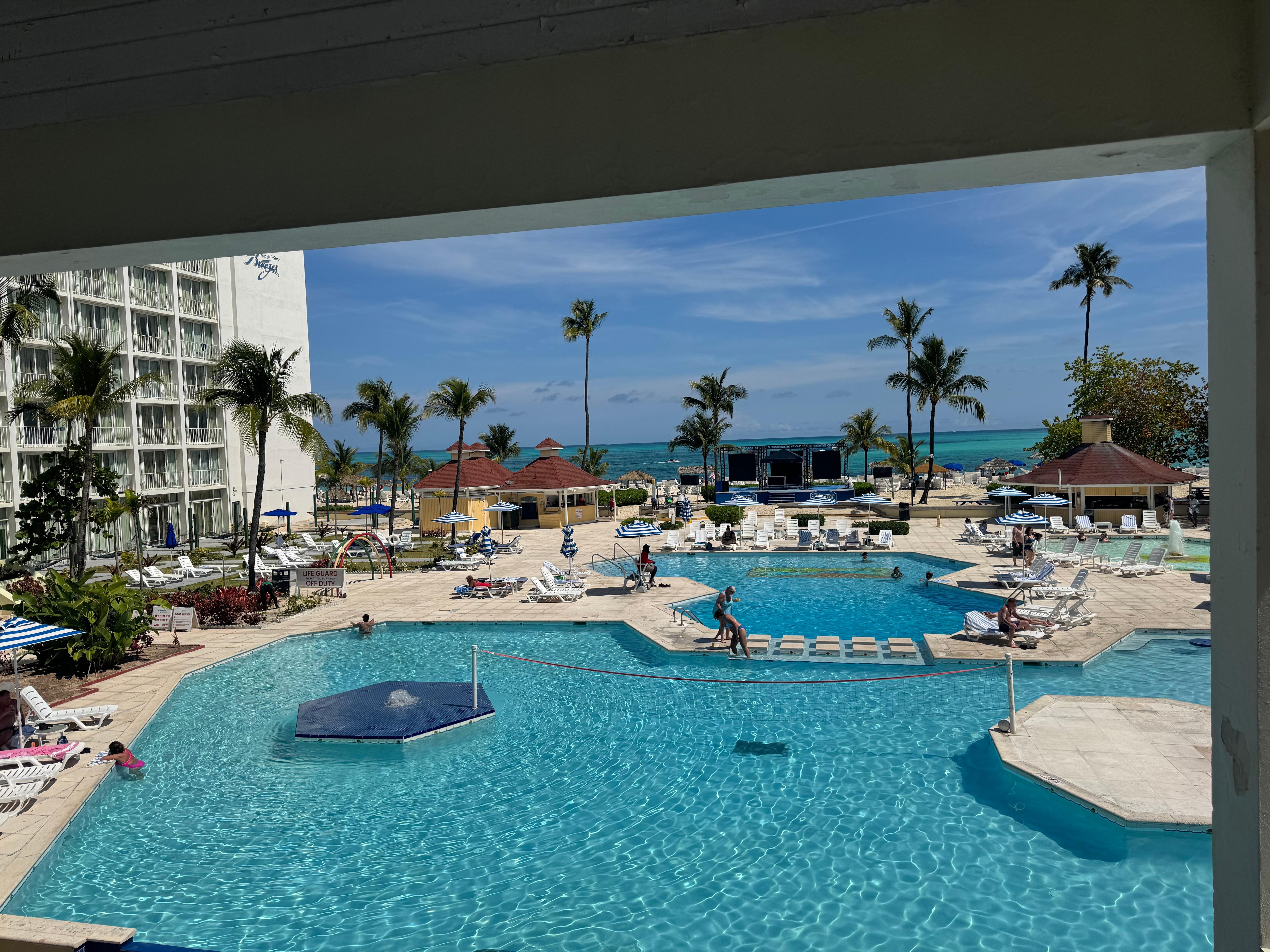 Lobby overlooking the pool