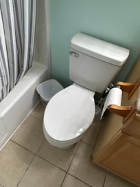 The toilet wobbles when used