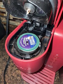 Coffee left in machine and moldy