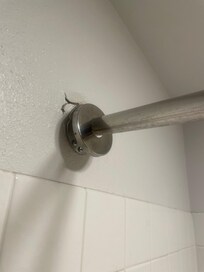 Wasn’t too much of a concern as it didn’t feel it was going to fall or break more but it was in the back of my mind every time I open the shower curtain.