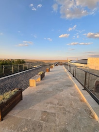 Terrace provides great views during sunrise and sunsets