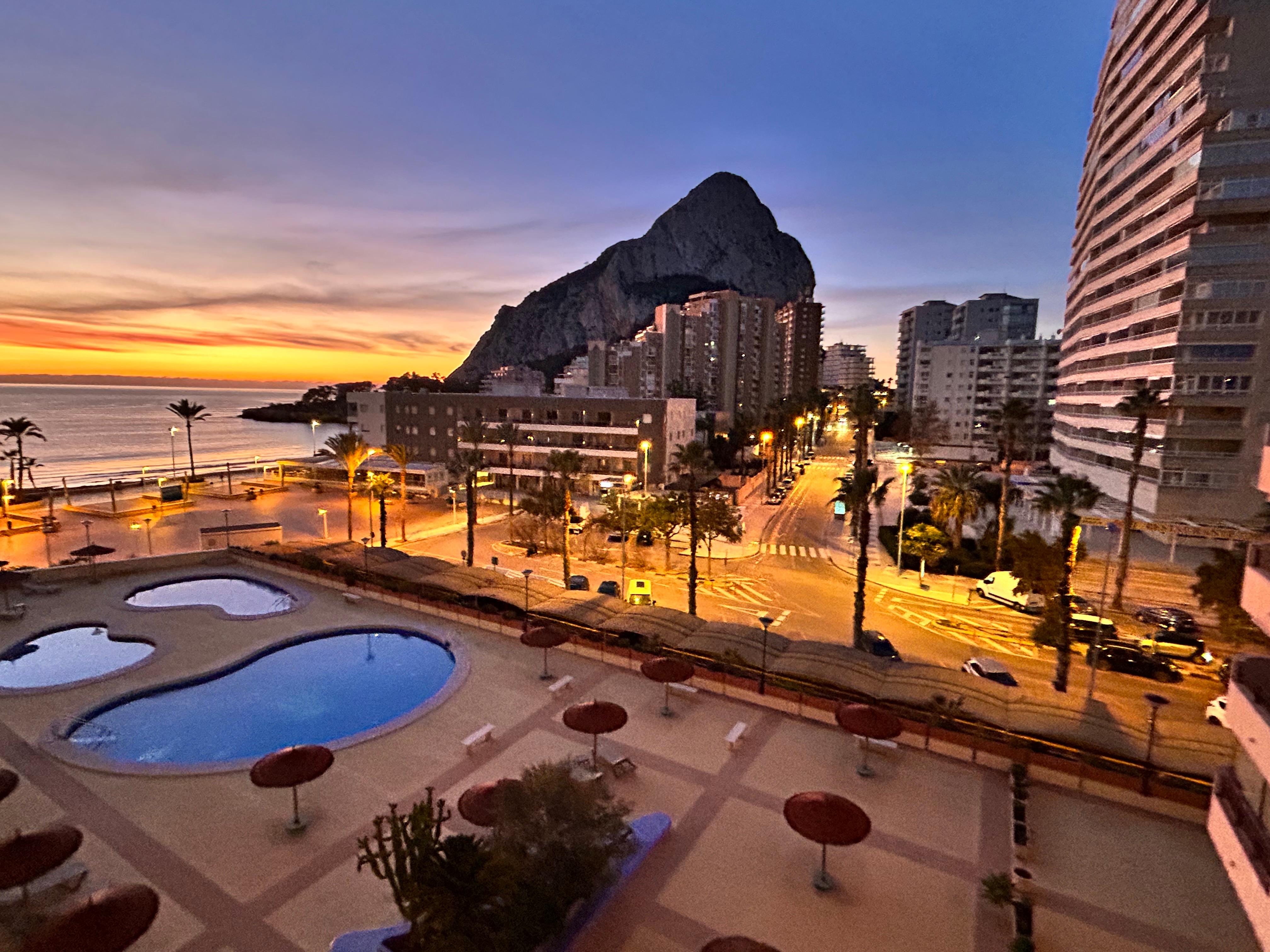 View from balcony at sunrise