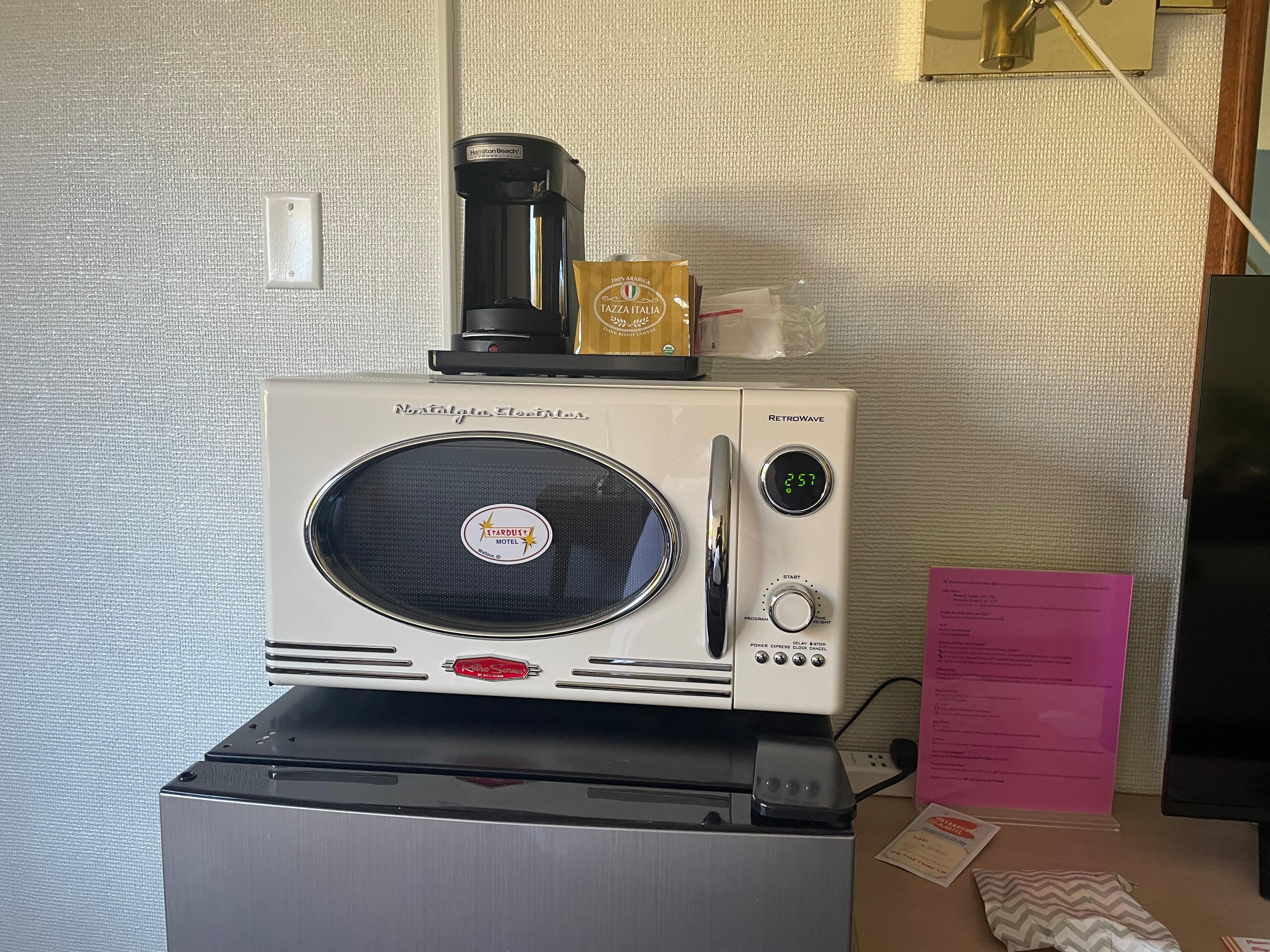 Cool microwave fits the theme.