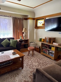 Kids loved the games, adults loved the record player, everyone loved the comfy seating.