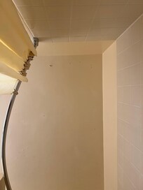 The picture doesnât clearly show how bad the water marks were on the ceiling.