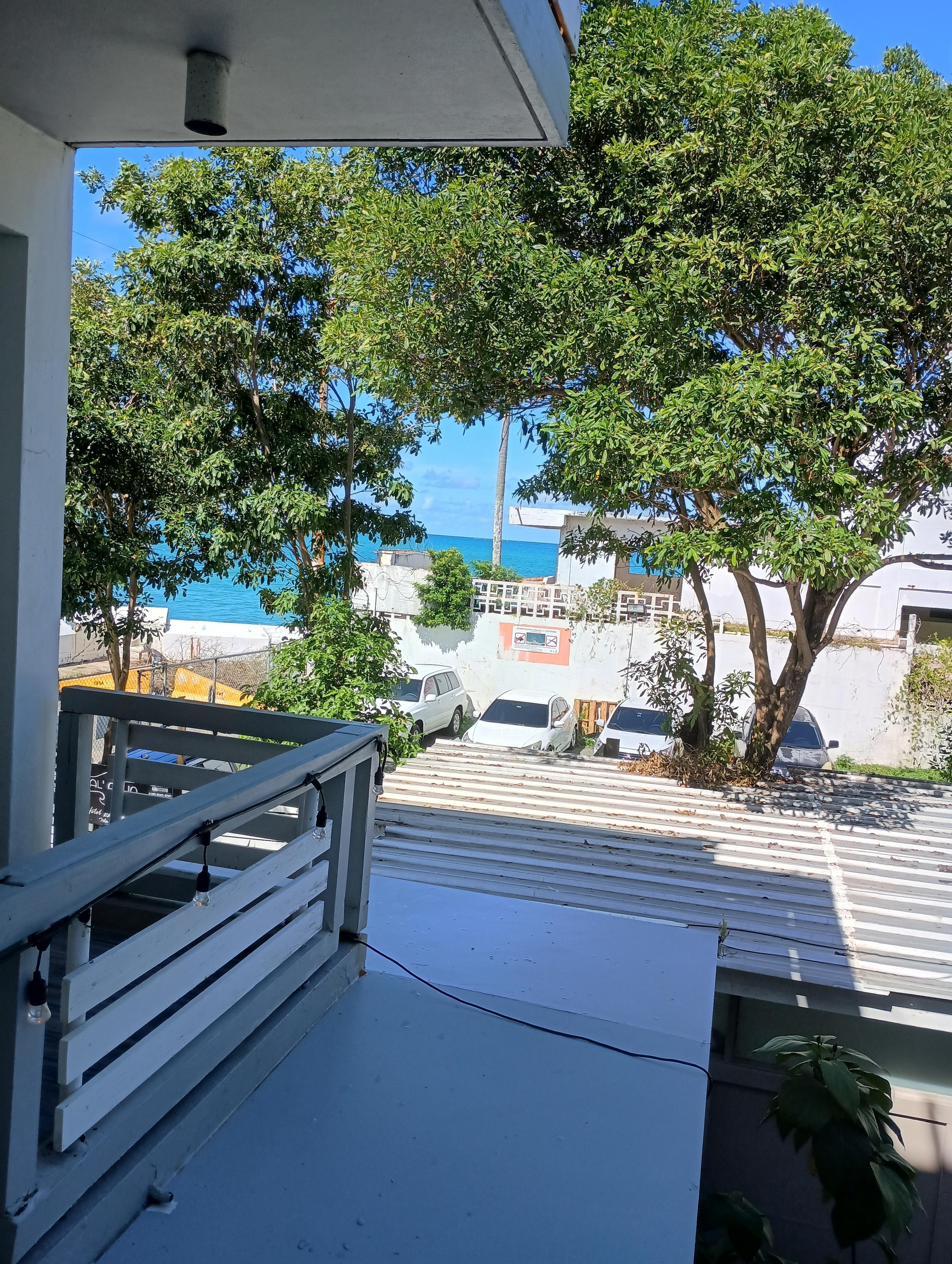 View looking from outside a guest room.