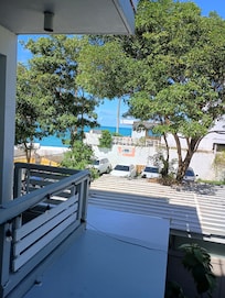 View looking from outside a guest room.