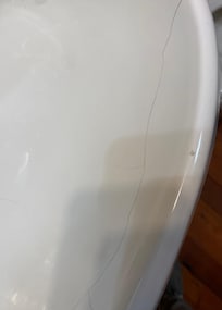 Cracked sink , could have been dangerous .