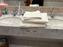 Just dumped fresh towels in the bathroom and didn’t clean the room after complaining to reception at 1830hrs